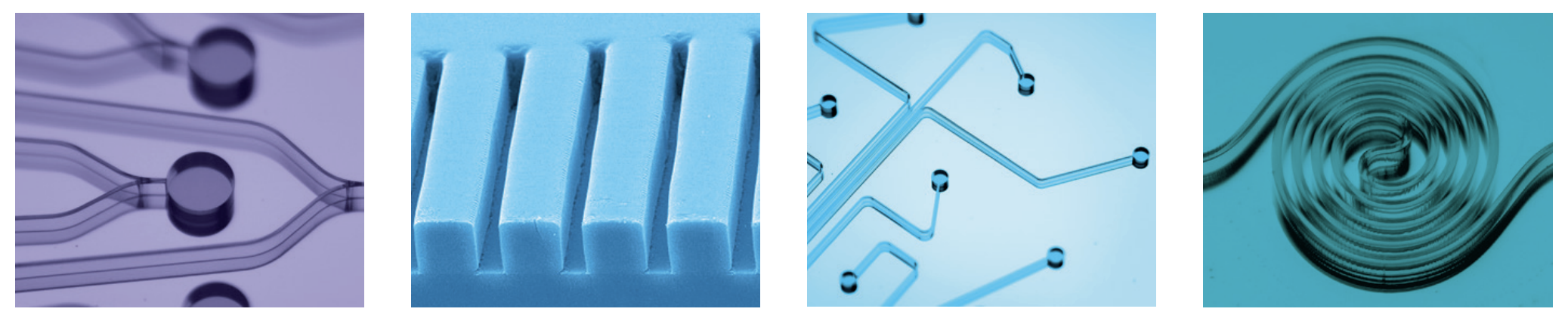 Photolithography example showing the uniform exposure in the UV-KUB 3 mask aligner